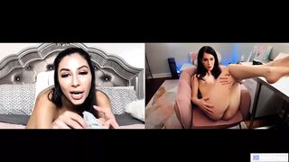 Evelyn Claire és Gianna Dior fiatal lezbi web kamerás önnönélvezése